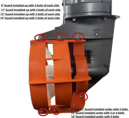 Solid Spare 11" Suzuki / Honda / Tohatsu outboards Propeller Safety Guard for 25hp to 35hp