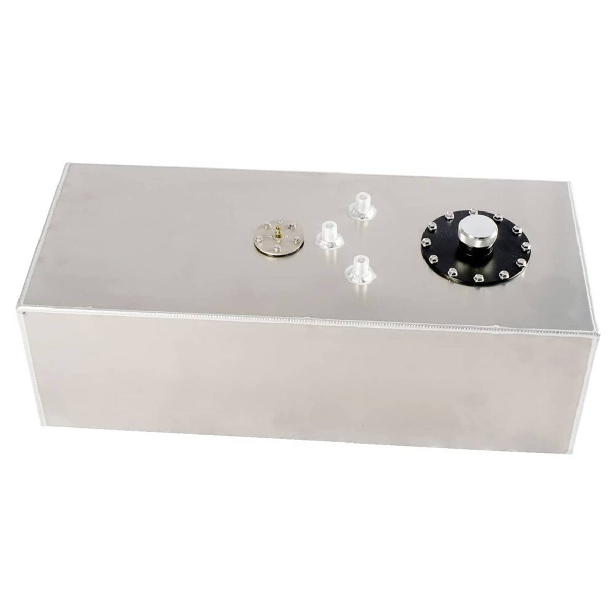 Solidspare 15 Gallon Aluminum Racing Drift Fuel Cell Gas Tank w/ Cap & Level Sender Sliver