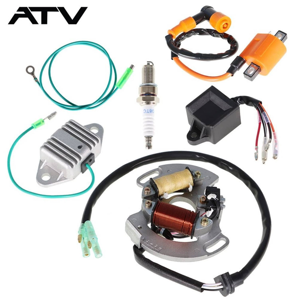 Solidspare For Yamaha Blaster YFS200 1997-2001 Ignition Spark Plug CDI Regulator & Stator