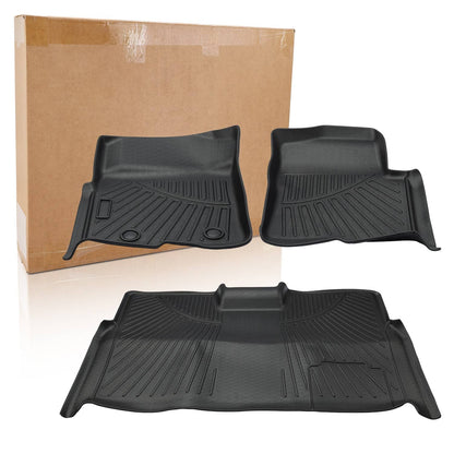 Solidspare All Weather Floor Mats Liners for Ford F-150 SuperCrew/Crew Cab 2010-2014 TPE