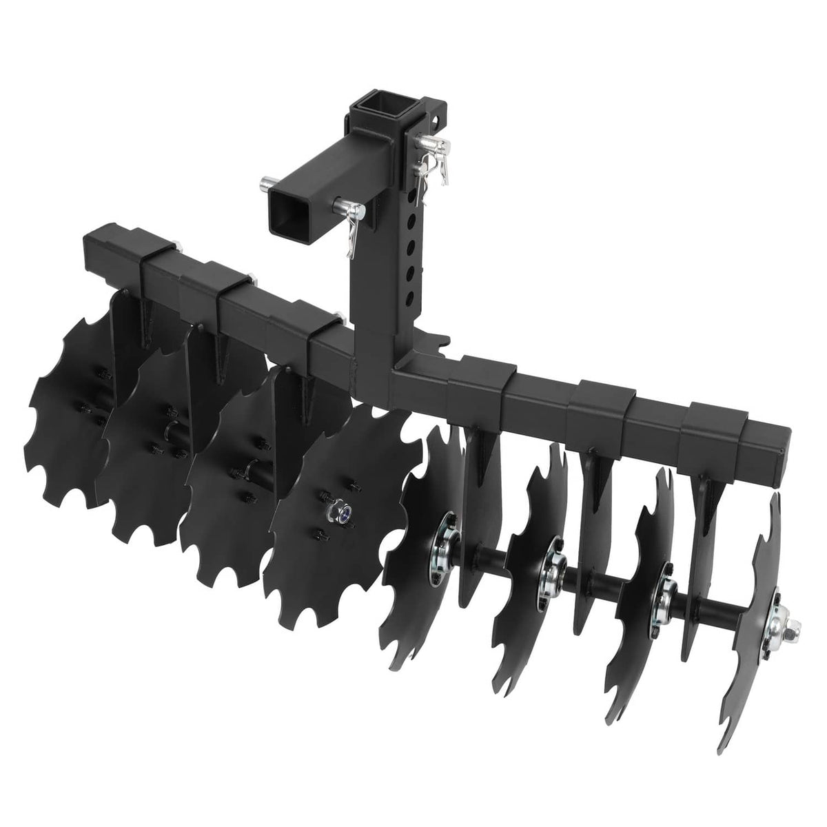 Solidspare 34" Disc Plow Harrow w/ 2-inch Receiver Hitch 8-blade disc For Tractor ATV UTV