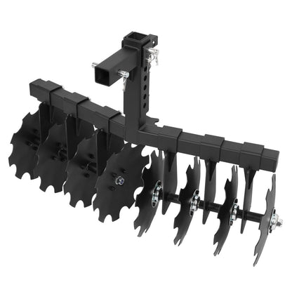 Solidspare 34" Disc Plow Harrow w/ 2-inch Receiver Hitch 8-blade disc For Tractor ATV UTV