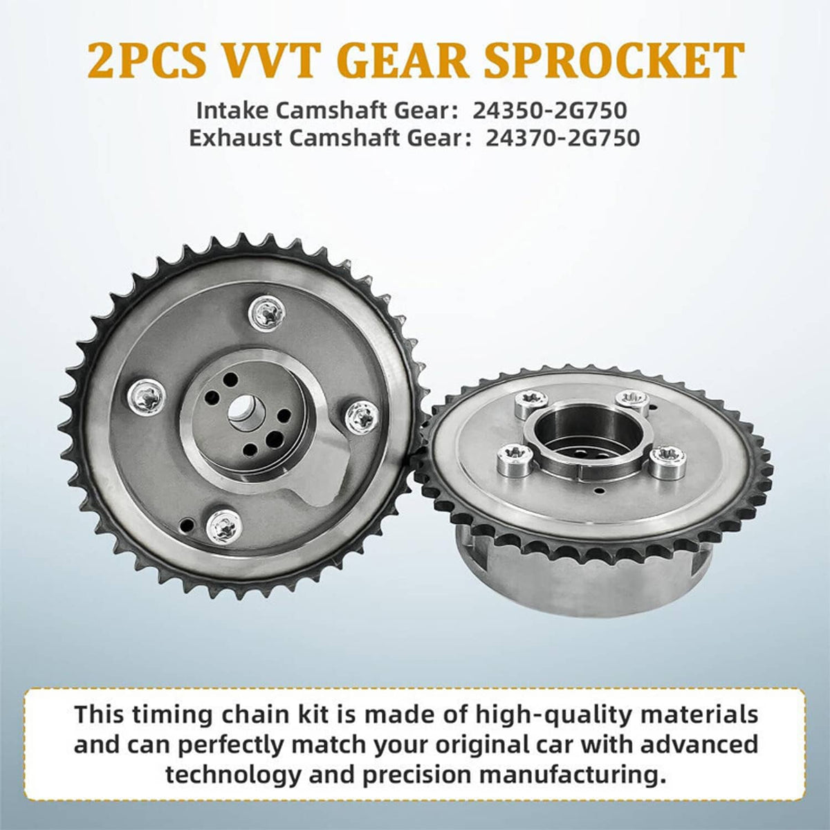 Solidspare Timing Chain Set Exhaust Intake Camshaft Gear For Hyundai Kia Sonata Optima 2.4L