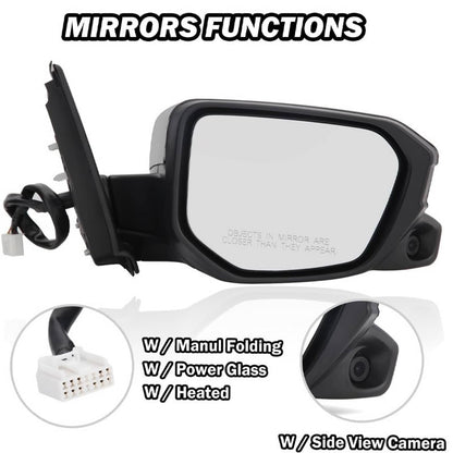 Solidspare NEW Right Side Mirror 11 Pins For Honda Civic 2016-2021 w/ Camera Power Heated