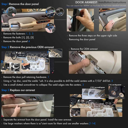 Solidspare Front Driver Side Door Armrest Repair For 2010-2014 Chevy GMC Tahoe Silverado