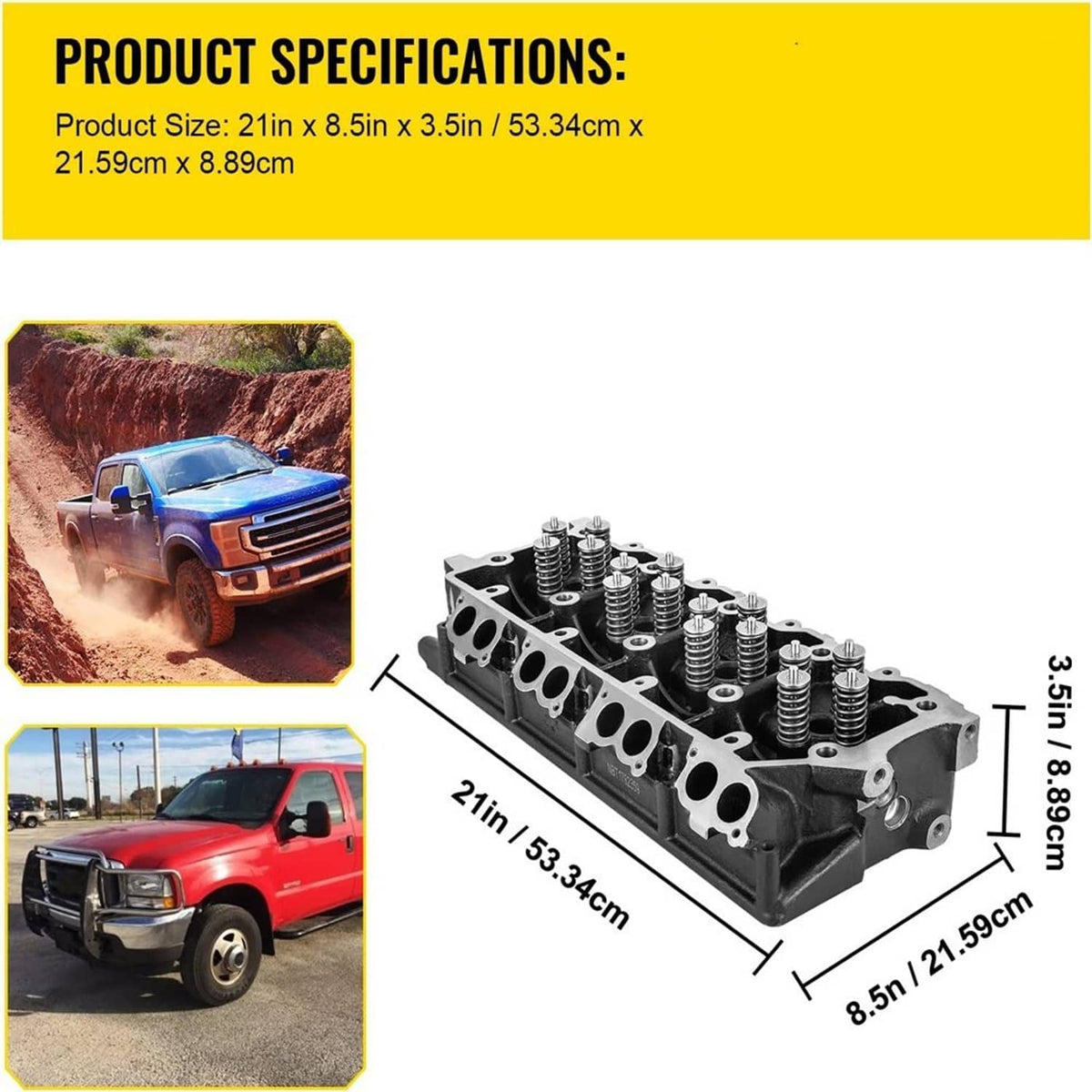 Solidspare 20mm Cylinder Head For 03-07 Ford F-250 F-350 F-450 F550 6.0L Powerstroke Diesel