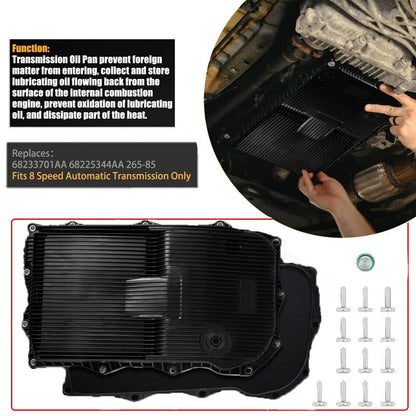 Solidspare For Ram1500 Dodge Charger Jeep Grand Cherokee 8HP70 Auto Transmission Oil Pan US
