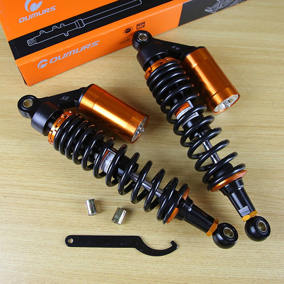 Solidspare 2x 13.5" 343mm Shocks Absorbers Suspension Black For Harley Electra Street Glide
