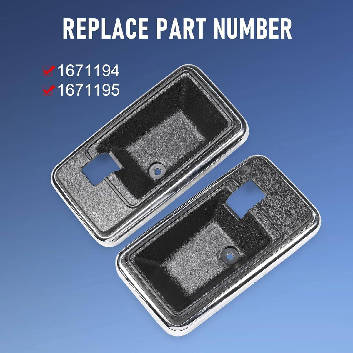 Solidspare Interior Door Handle Bezel Cup Set For 1976-1981 Firebird Trans Am & Camaro