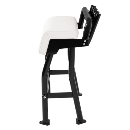 Solidspare 29" Leaning Post Seat W/ 4 Rod Holders Aluminium Boat Seat For Centre Console