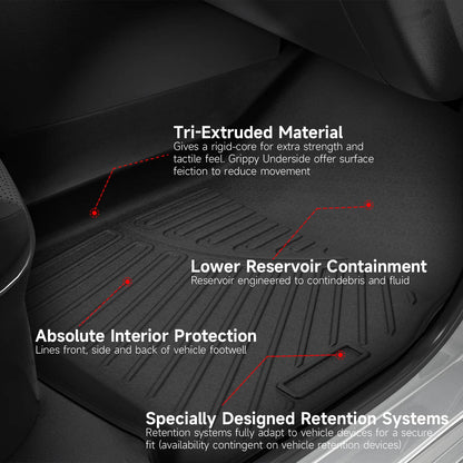 Solidspare Front and Rear Floor Mats & Cargo Liner Carpet for 2018-2025 Chevrolet Traverse