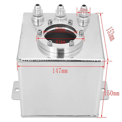 Solidspare 2L Billet High Flow Swirl Fuel Surge Pot Tank AN6 for 044 External Fuel Pump