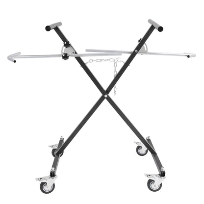 Solid Spare Adjustable Folding Auto Body Bumper Stand Mobile Storage Rack Parts Carts