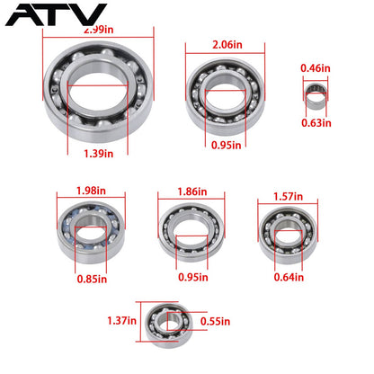 Solidspare HR00055/HR00057/K078 For Honda TRX350 FE 2000-2006 Transmission Bearing Kit US