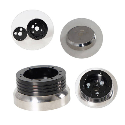 Solidspare 5 & 6 Hole Steering Wheel Polished Hub Adapter For Chevy Flaming River Ididit GM