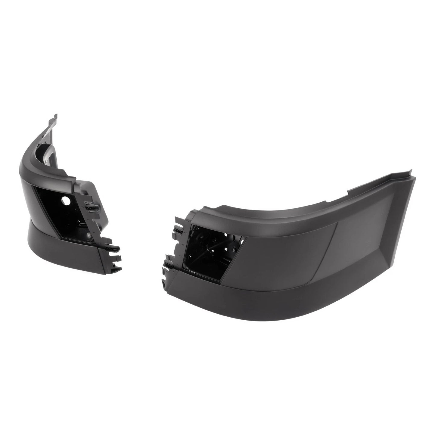 LH+RH Front Bumper End Cap Extension Corner W/Fog Light Hole For Volvo VNL 04-18