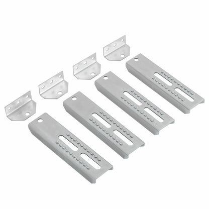Solidspare 8PCS 10" Galvanized Swivel  Boat Trailer Vertical Bunk Board Brackets Bolster