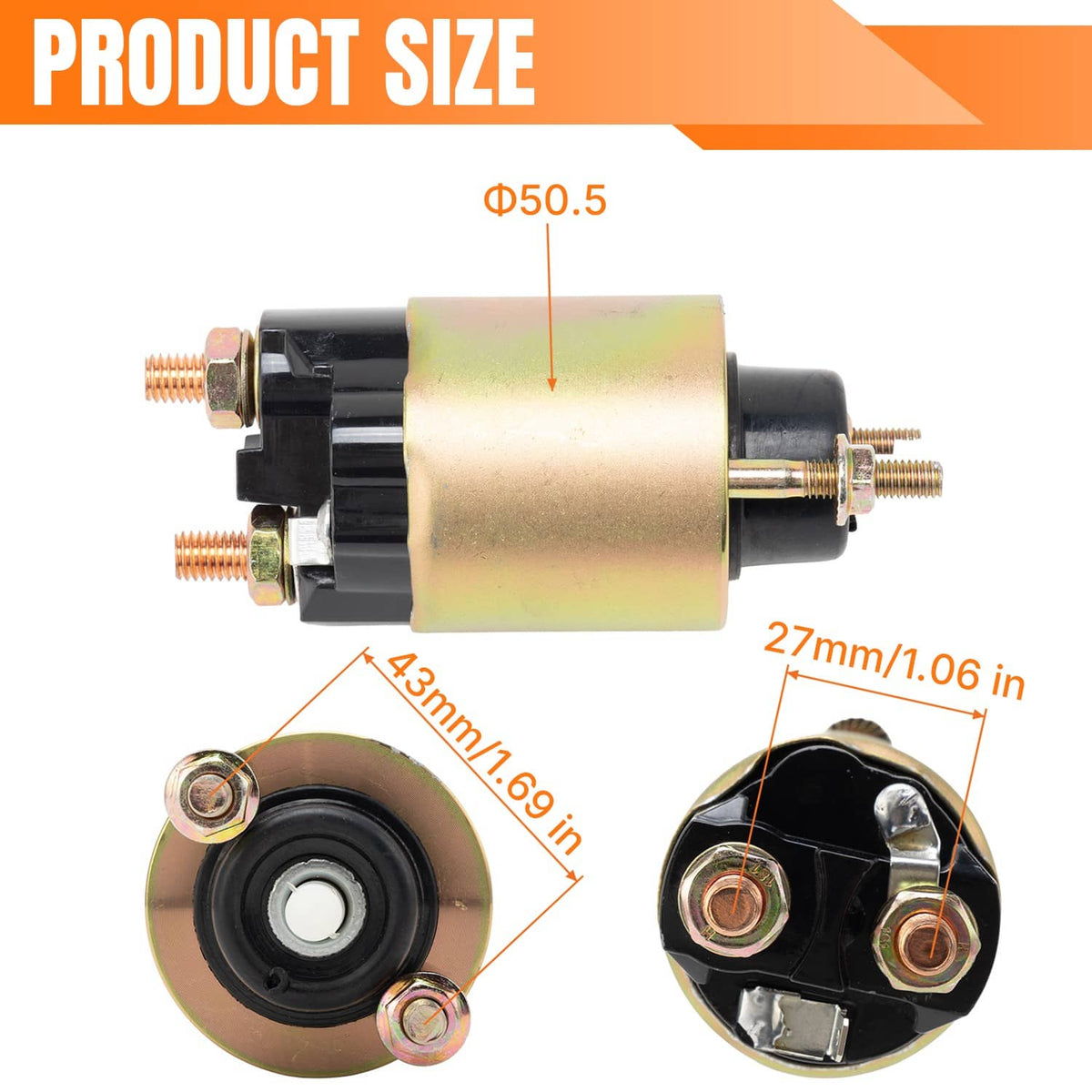 Solidspare For Kawasaki 27010-7005 Mule 500 2500 2510 2520 Starter Solenoid Relay Switch