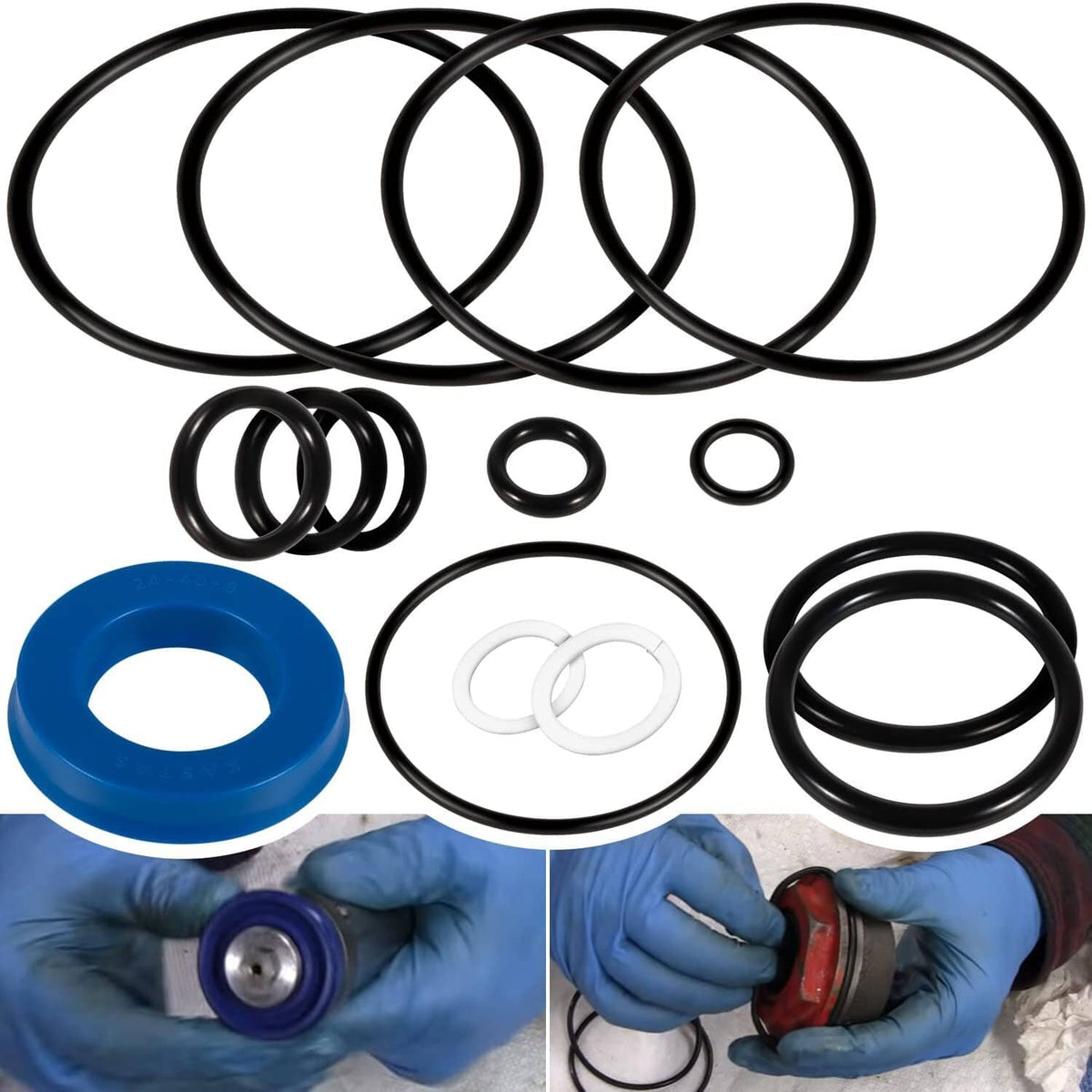 Solid Spare Floor Jack Seal Replacement Kit for Sears, Craftsman, MVP - 214.50136, G-493LWM