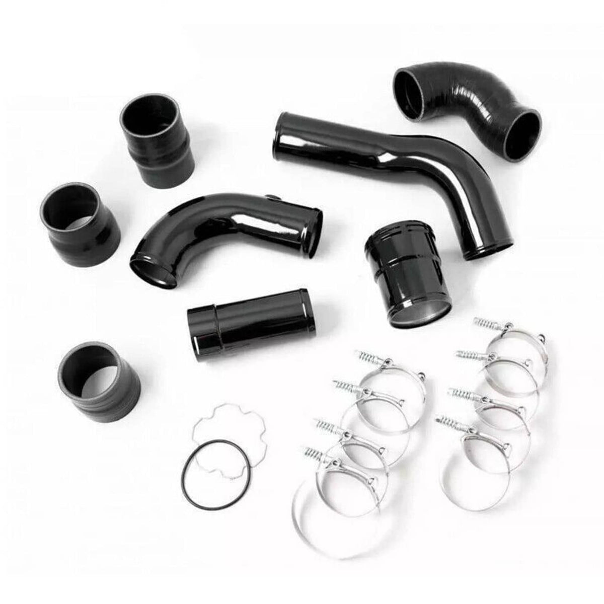Solidspare Cold & Hot Side Intercooler Pipe Boot Kit for 11-16 Ford 6.7L Diesel Powerstroke
