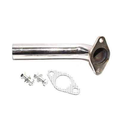 Solidspare Silver 2-Bolt Wastegate SS Dump Tube For 38MM 35MM Pipe Actuator Turbo Dump