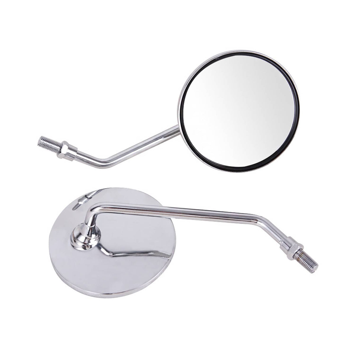 Solidspare 2x Classical Chrome Motorcycle Rearview Side Mirrors For Honda Suzuki Kawsaki