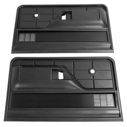 Solid Spare Fit 73-79 Ford F-100 F-150 F-250/ 78-79 Ford Bronco Interior Door Panels Black
