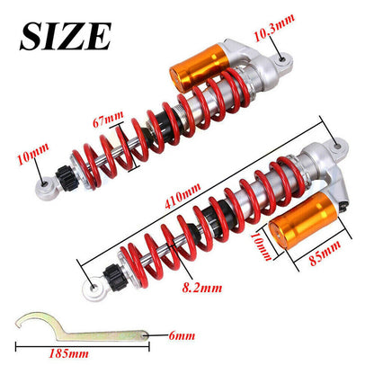 Solidspare Front & Rear Shocks Suspension 410mm 395mm For Honda TRX400EX TRX450R TRX450ER