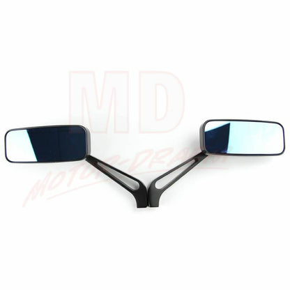 Solidspare 2x Black Motorcycle Rearview Side Mirrors For Harley Softail Touring Sportster