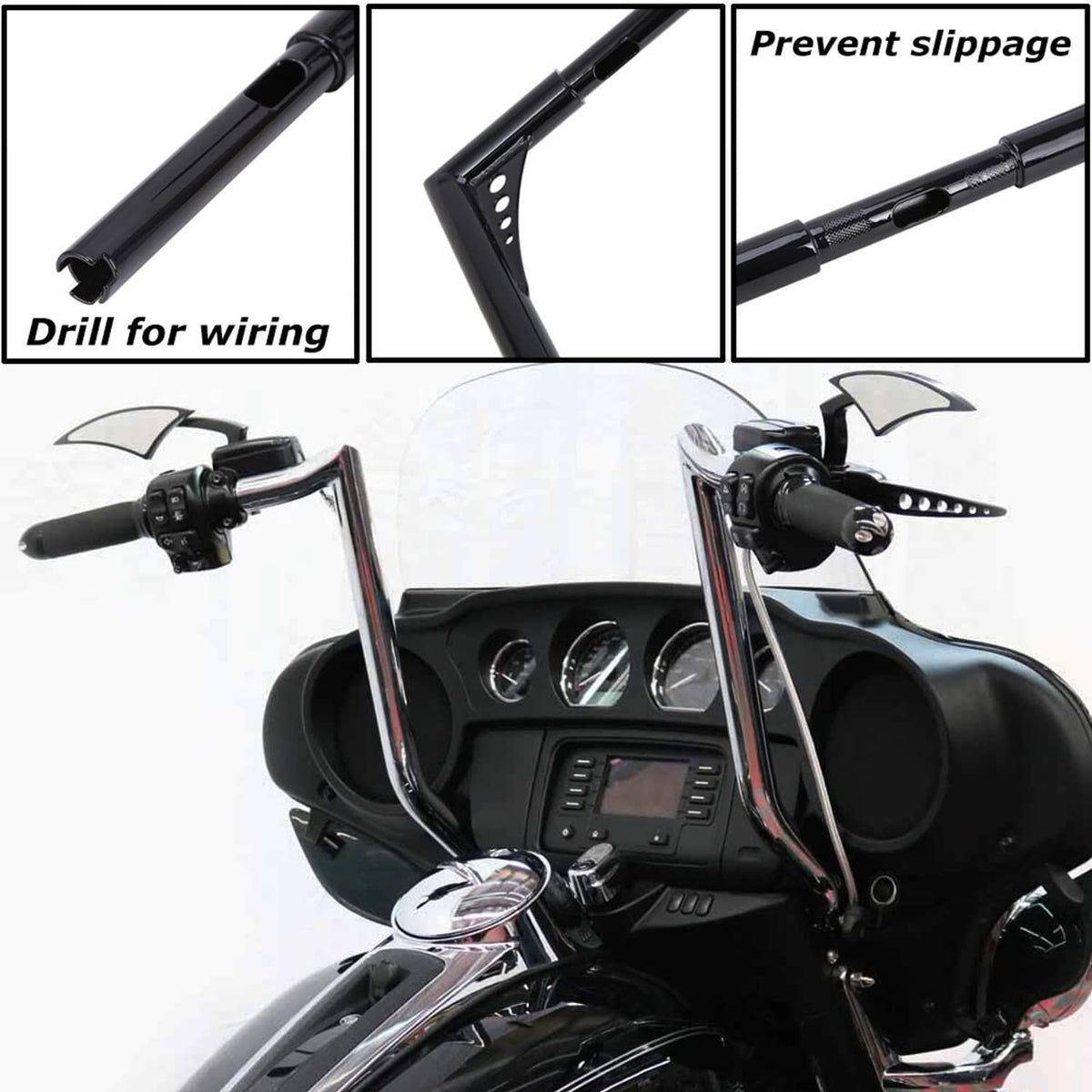 Solidspare 16" Monkey Bagger Meathook Bar Handlebar For Harley Electra Street Glide FLHT US
