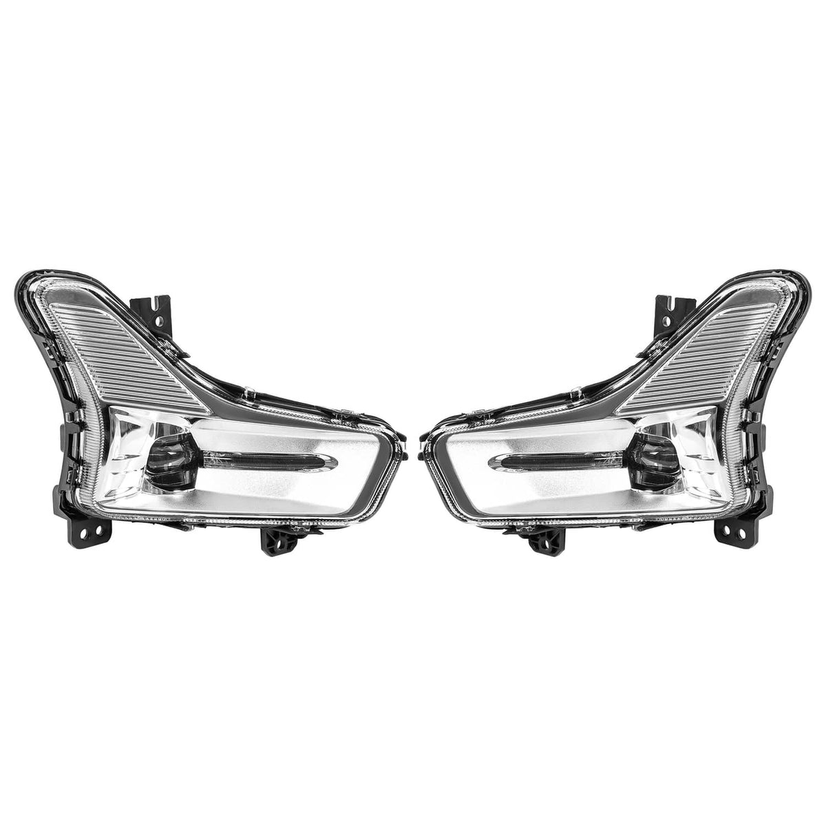 Solid Spare For Ford Fusion 2019-2020 LED Fog Lights Driving Lamps w/Bezel Wiring Left+Right