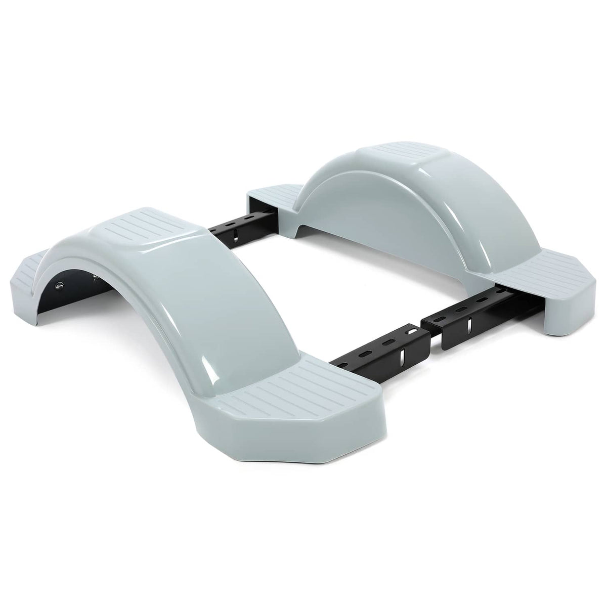 Solidspare 2 pcs Single Axle Trailer Fenders For 13" Wheels Tire Skirt Boat Gray