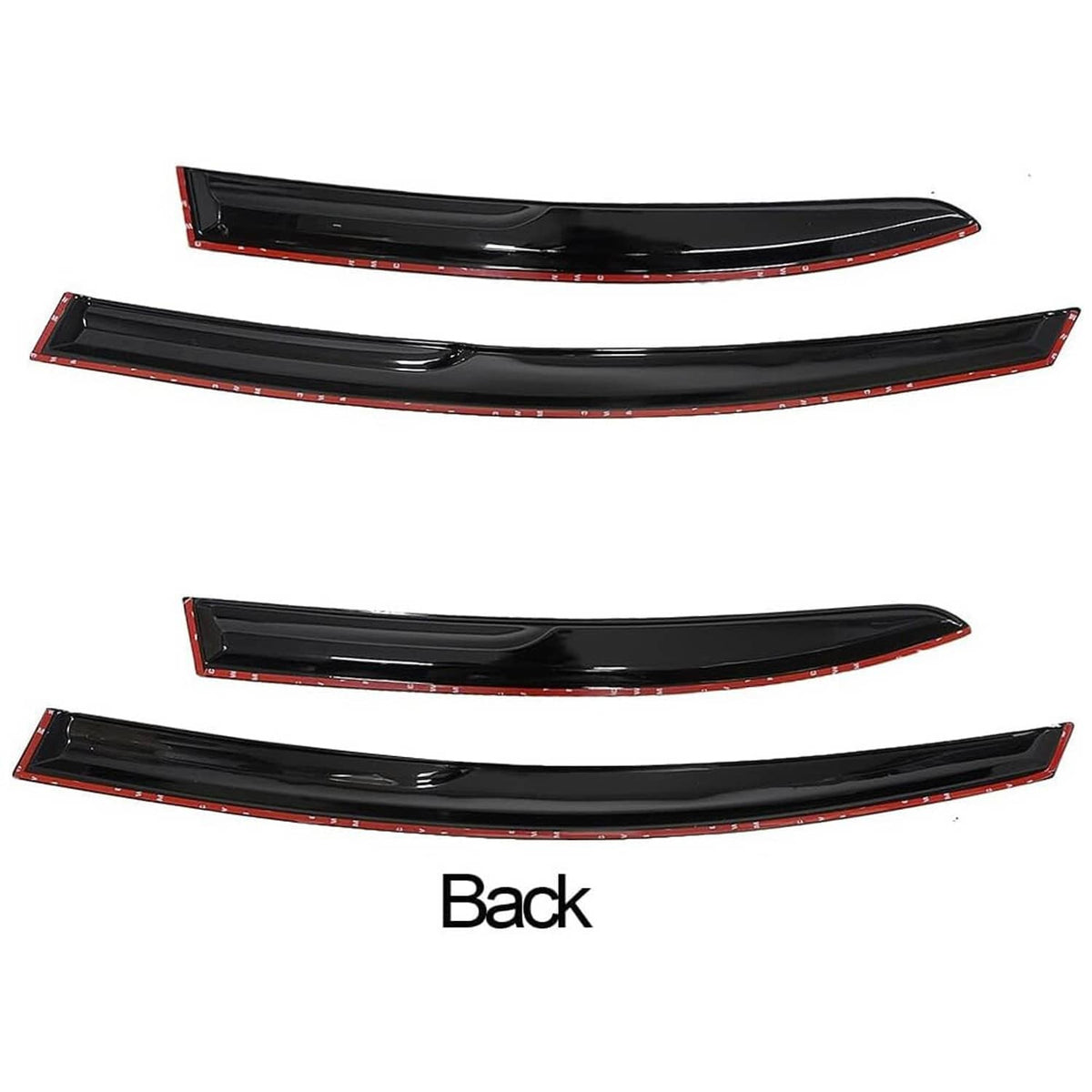 Solidspare Black Window Visor Vent Rain Guards For 2013-2017 Honda Accord Sedan 4 Door
