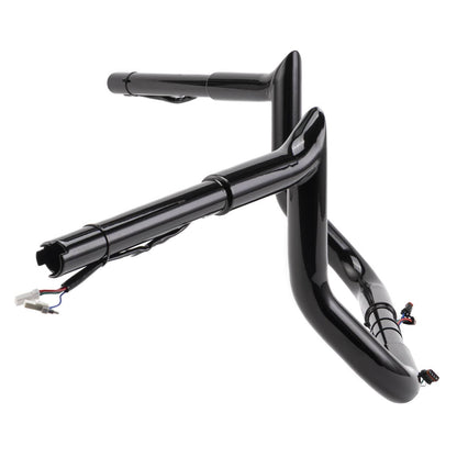 Solidspare Black Pre-Wired 10" Meathook Bar Handlebar For Harley Electra Street Glide 2014+