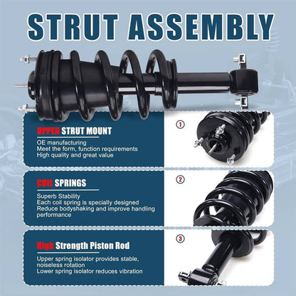Solidspare New 4x Front Rear Shock Struts w/Magneride For 2007-2014 Cadillac Chevrolet GMC