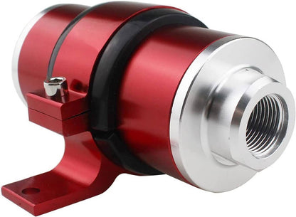 Solidspare 30 Micron An6/An8/An10 Billet Aluminum Inline Fuel/Gas/Petrol Filter+Bracket Red