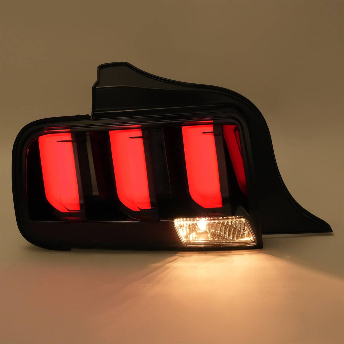 Solid Spare Pair LED Tube Signal Brake Lamps Smoked Tail Lights For 2005-2009 Ford Mustang