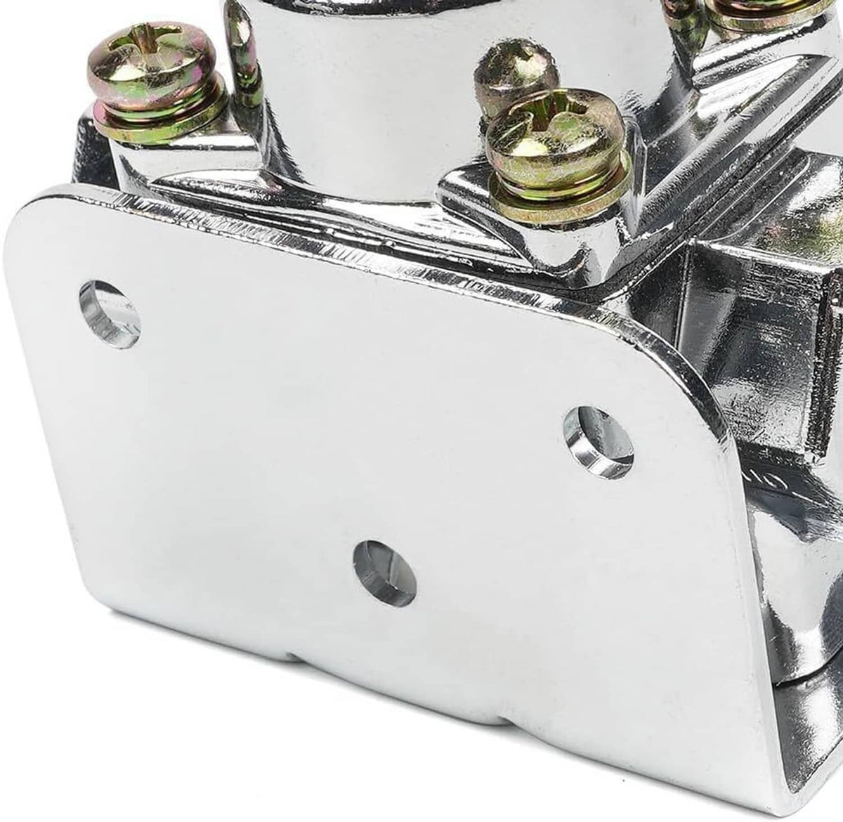 Solidspare Fuel Pressure Regulator Carburetor Chrome Fit Holley 12-803 2 Port 4 1/2 to9 PSI