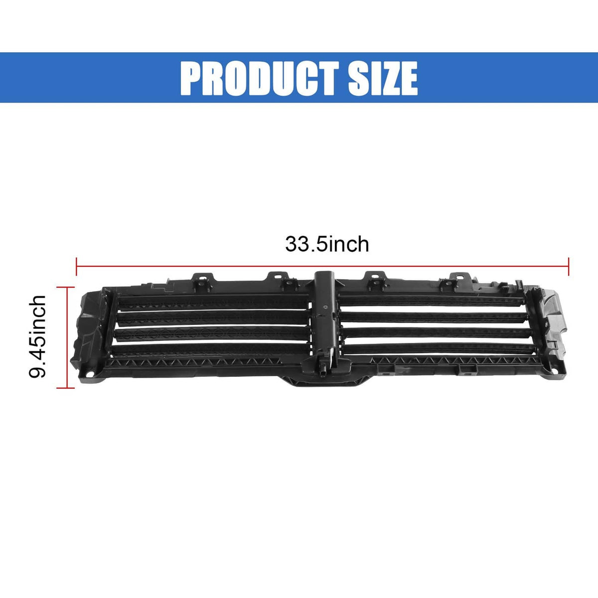 Solidspare Upper Radiator Grille Air Shutter with Motor for Honda Accord 18-21 L4 1.5L 2.0L
