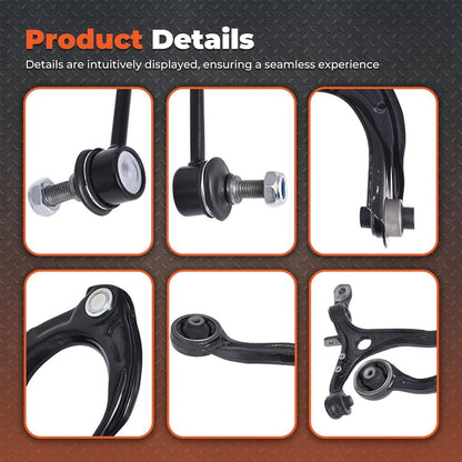 Solidspare 12x Front Upper & Lower Control Arms Suspension Kit For 2008-2012 Honda Accord