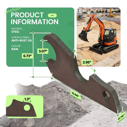 Solidspare For Kubota Quick Attach Bucket Ears Attachment KX040 KX71 KX91 KX121 KX033 U35