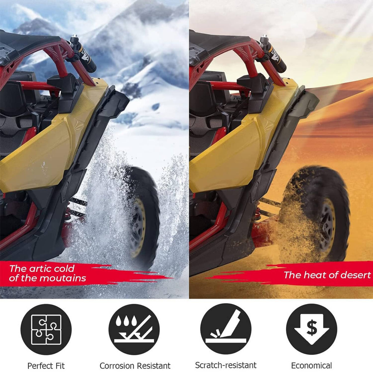 Solidspare X3 Fender Flares Extended for Can-Am Maverick X3&X3 Max RS Turbo R RR 2017-2024