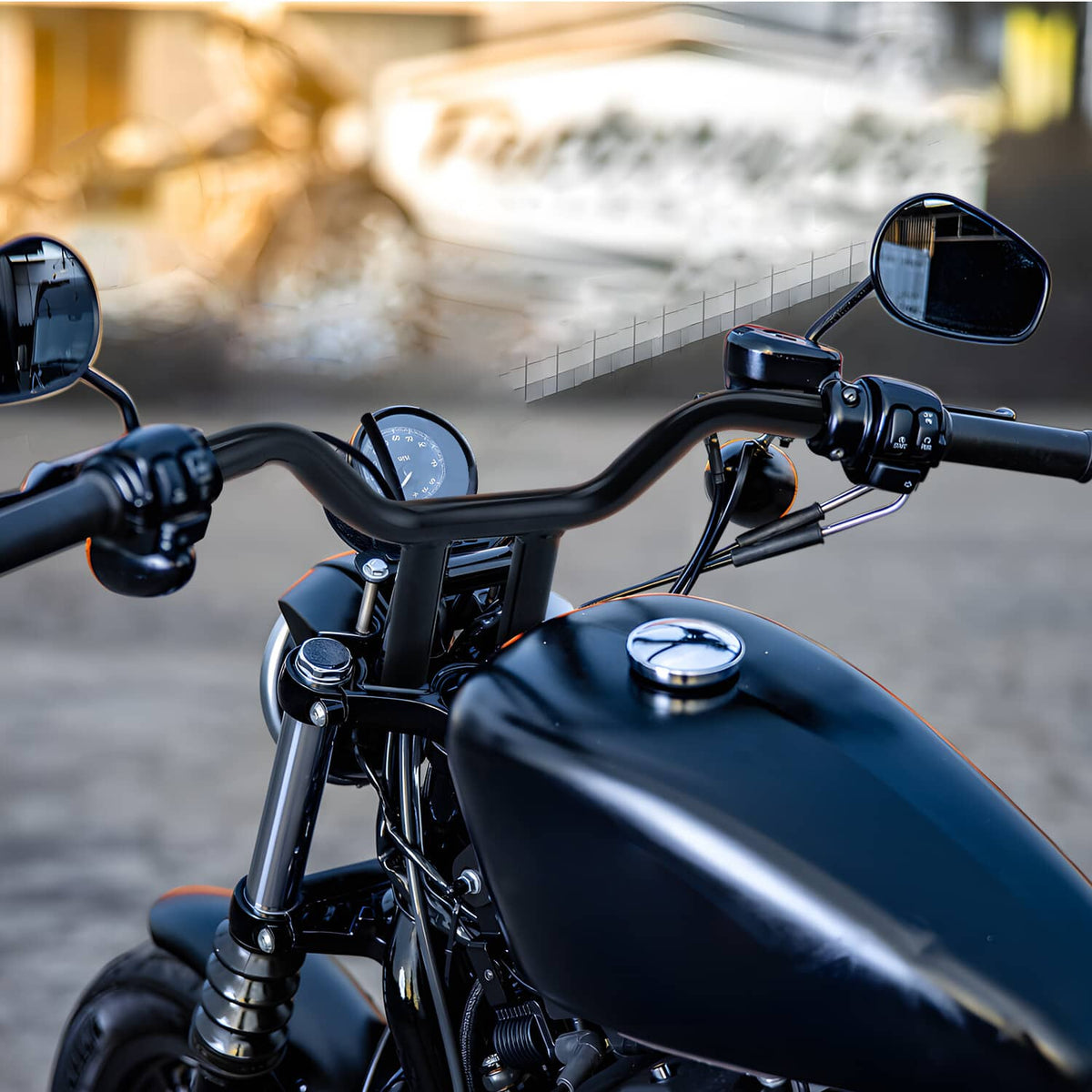Solidspare 10" MX T Bars Handlebar 1 1/4'' Fat For Harley Softail Dyna Sportster Touring FL