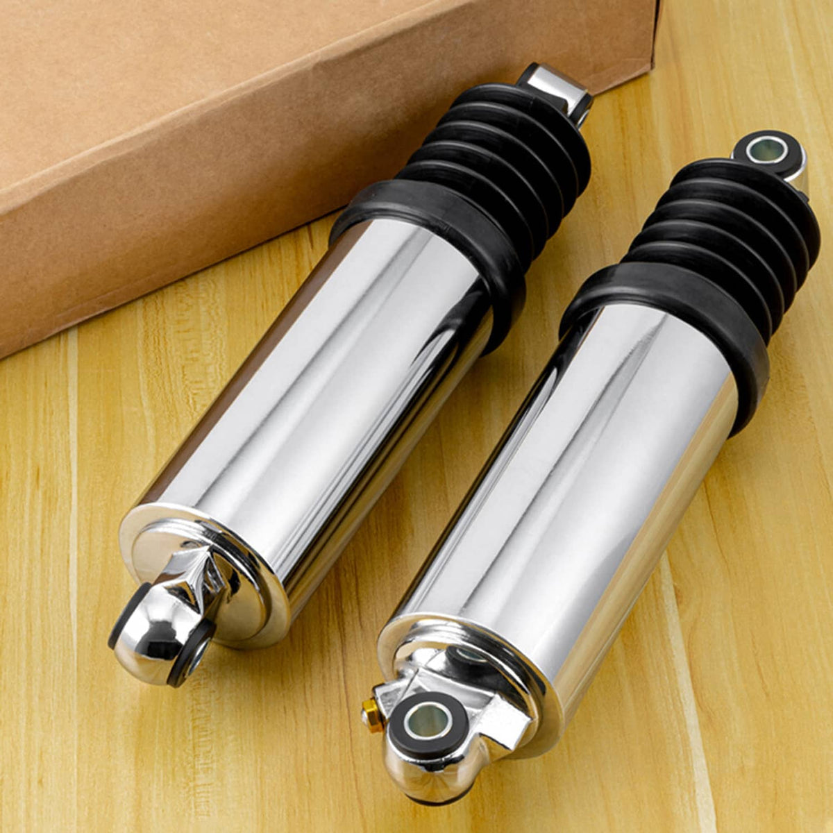 Solidspare 12" Lowered Chrome Air Shocks For Harley Electra Glide 1980-17 Road King 1997-17