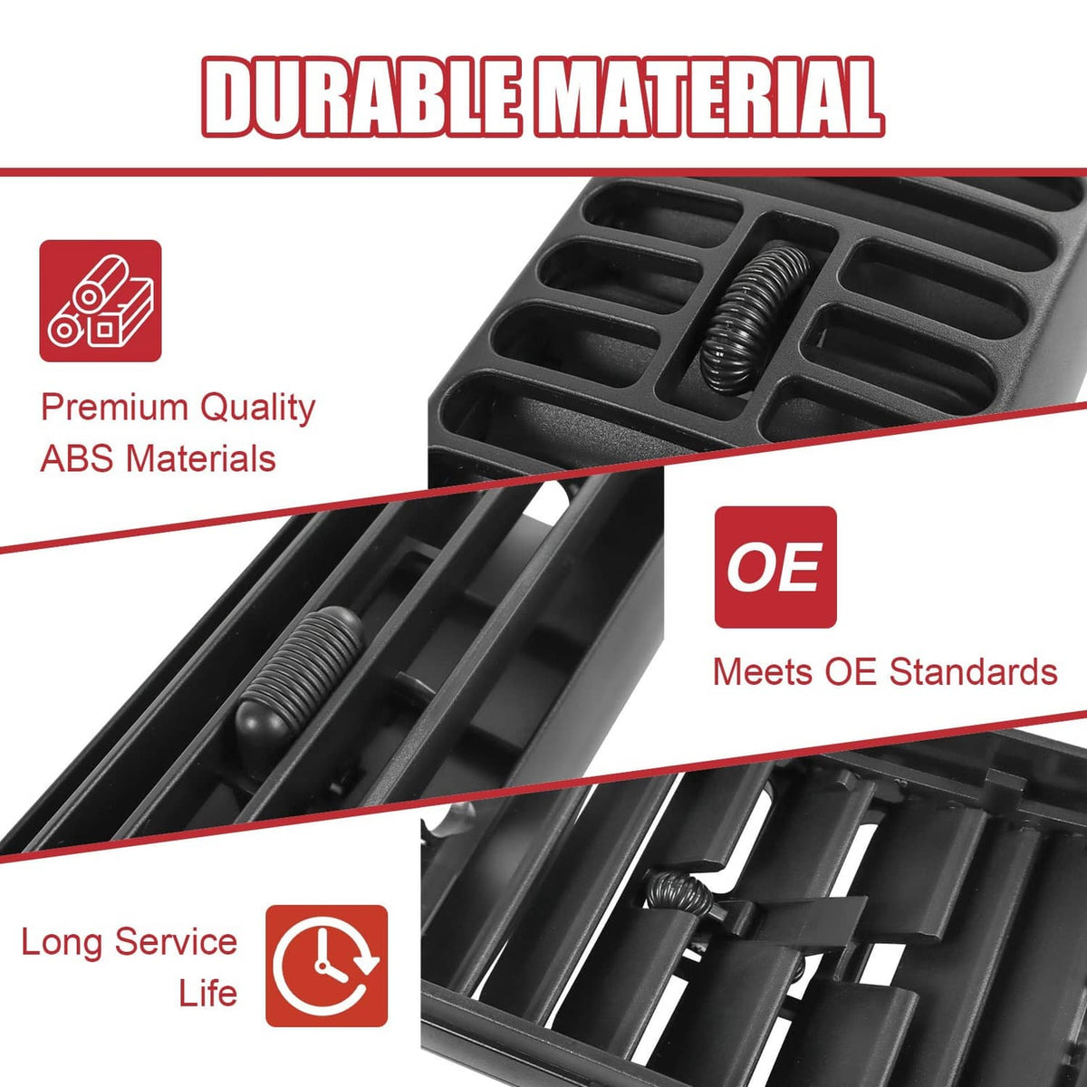 Solidspare AC Vent Outlet Grille 4PCS For Jeep TJ Cherokee 1997-2006 5FS10DX9 5DP55TAZ