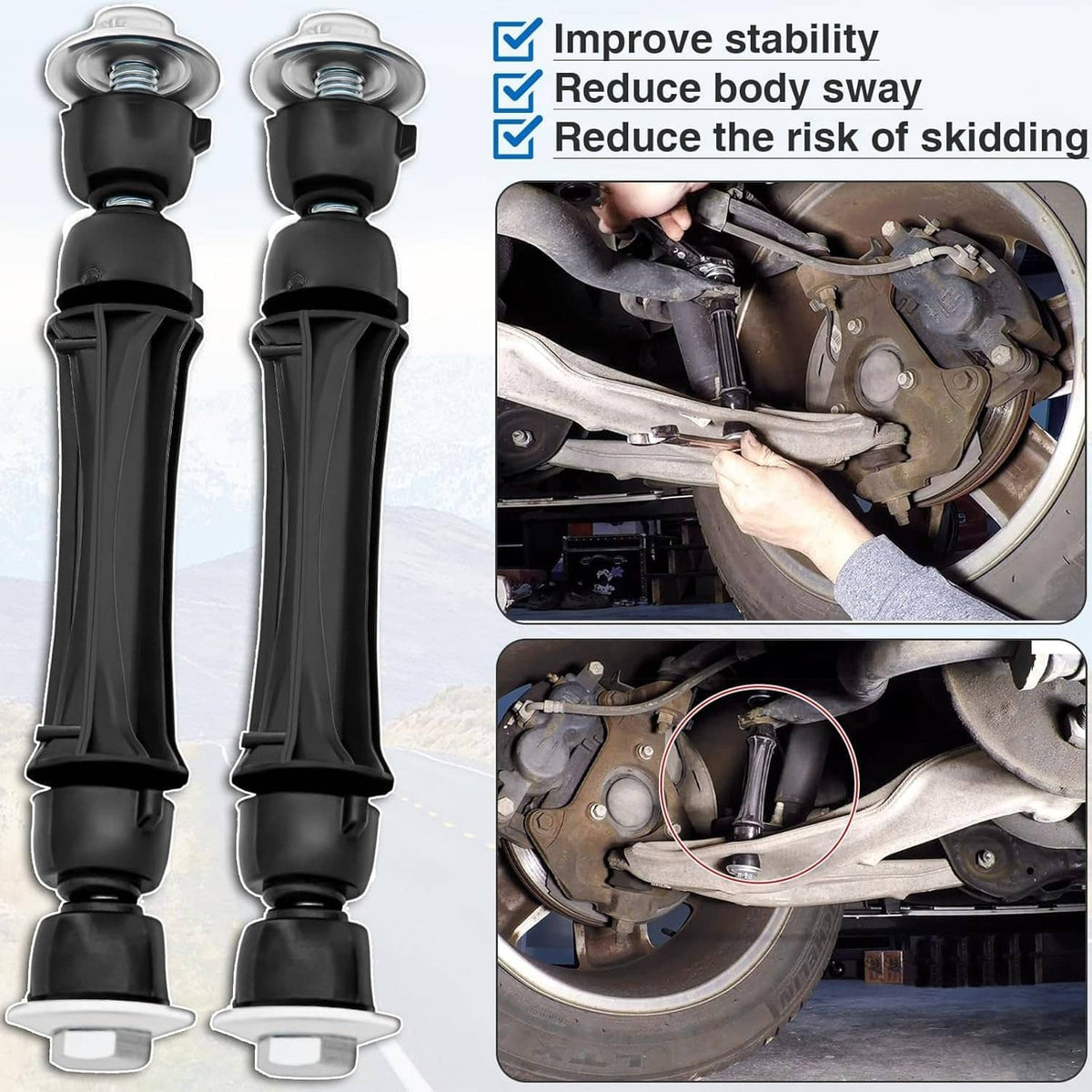 Solidspare For 16-18 GMC Sierra 1500 Yukon Front Sway Bar Control Arm & Ball Joint Tie Rod