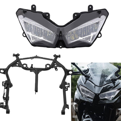 Solidspare LED Headlight Lamp and Stay Fairing Bracket Set For Kawasaki Ninja 400 18-24