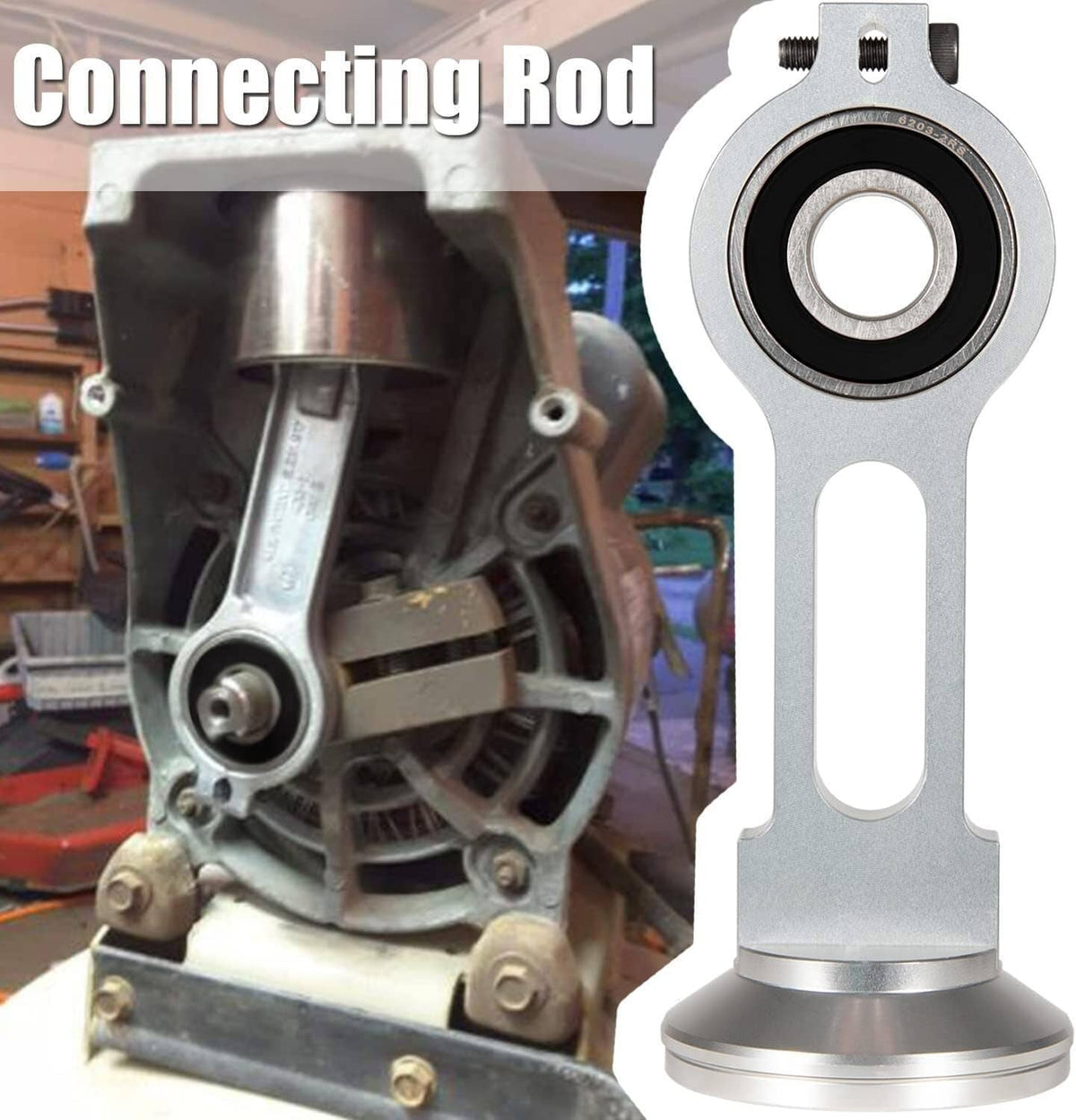 Solidspare KK-4835 Compressor Piston Kit Connecting Rod Kit with Bearing For Craftsman New