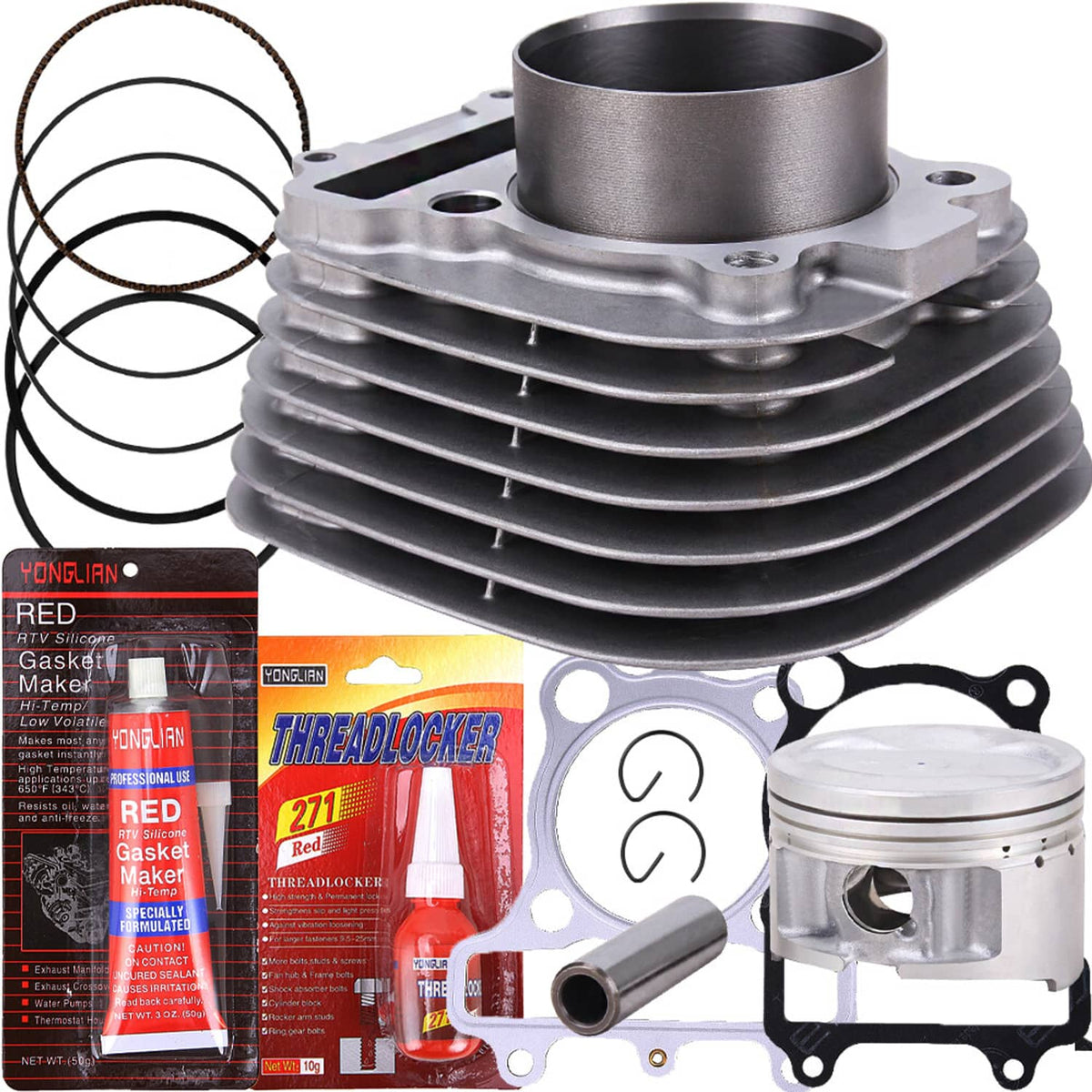 Solidspare For Yamaha Bear Tracker 250 Cylinder Piston Gasket Top End Kit Set 1999-2004 ATV