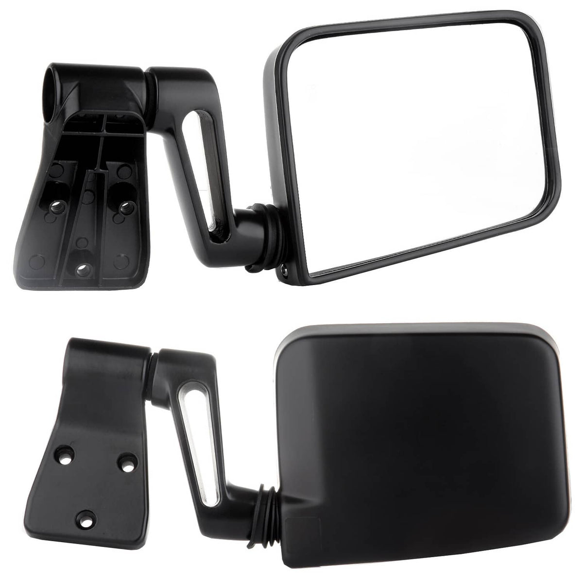 Solidspare Manual Side View Black Door Mirrors pair For 87-02 Jeep Wrangler Pair Set